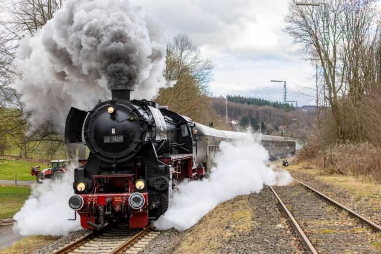 Dampflokfahrten mit 52 7409 zwischen Heilbronn und Heidelberg