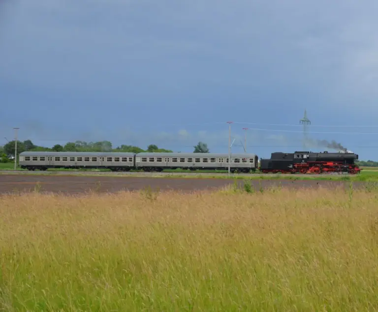 Silberlinge mit Dampflok 23 058 bei Erlangen